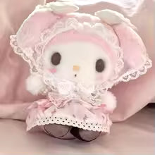 Sanrio My Melody Plush Toy Keychain - Pastoral Lace Headscarf Bag Charm