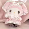Sanrio My Melody Plush Toy Keychain - Pastoral Lace Headscarf Bag Charm