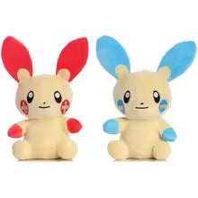 22CM Pokemon Plusle & Minun Plush Toy - Soft Stuffed Cartoon Animal