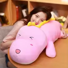 New 80CM Big Long Cute Dinosaur Plush Toy Soft Cartoon Animal