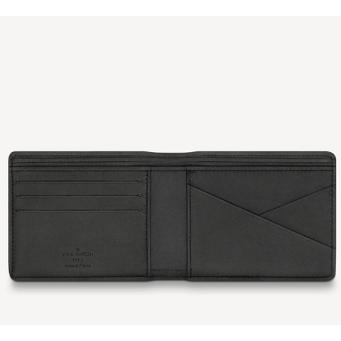 Men’s Luxury Style Monogram Wallet – Black, Classic Bifold Design