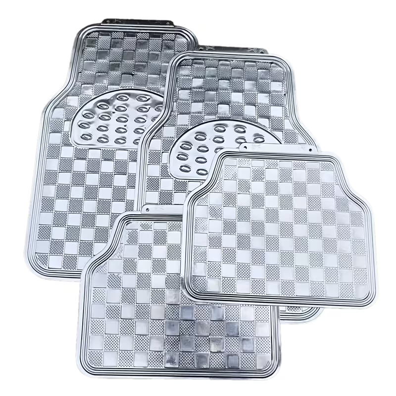 [Four-Piece Foot Mats] Square Aluminum Foil Foot Mats, Four-Piece Set, Suitable For All Seasons, Universal For All Weather