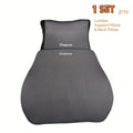 Memory Foam Car Seat Cushion Set: Lumbar Support Pillow & Neck Pillow, Breathable Ergonomic Comfort for Long Drive