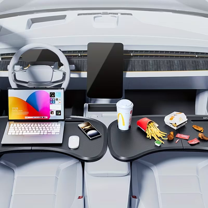 Car Steering Wheel Tray, Foldable Car Desk And Food Tray Suitable for Laptops, Computers, Dining, Working And Travel.