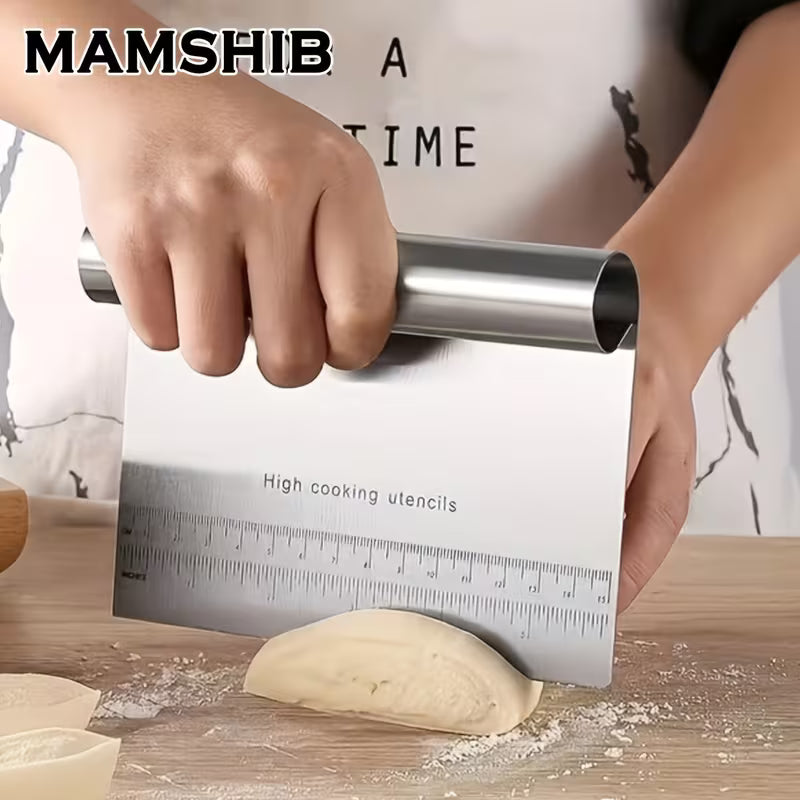 Stainless Steel Kitchen Spatula and Dough Tools - Durable Dough Cutter and Bread Cutter