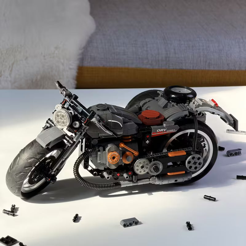 Motorcycle Building Blocks Set, STEM Education Learning Toys, Creative DIY Blocks, Collectible Models, Surprise Gift for Children