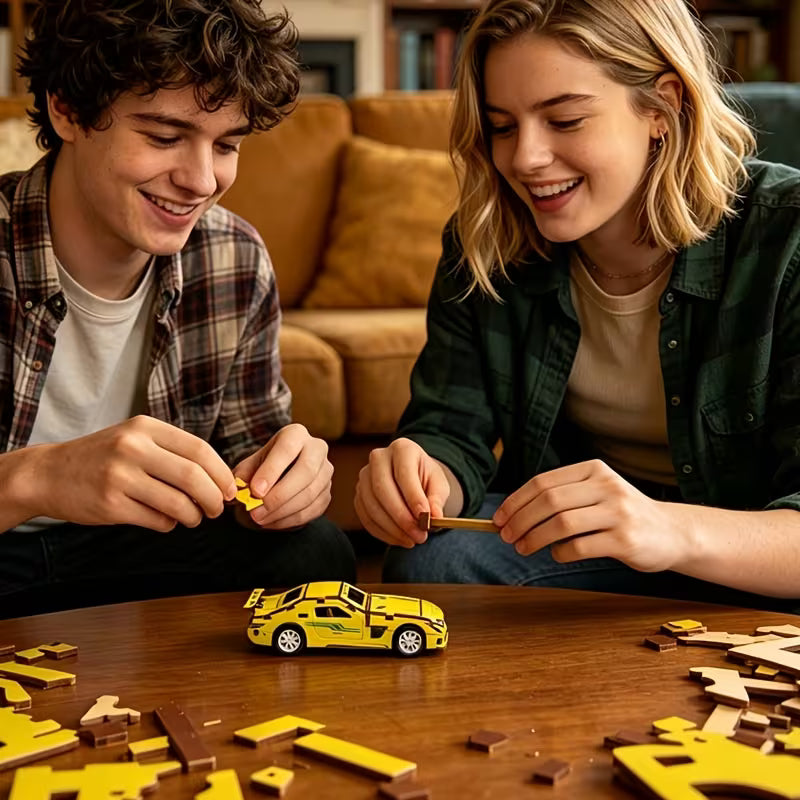 Wooden Puzzles for Adults, Wooden SuperCar, Model Car Kits, DIY Collectibles-Unique Gift on Birthday, Best Gift for Handicraft Enthusiasts