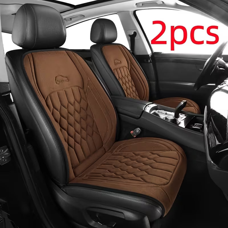 2pcs Front Driver And Passenger Universal Car Seat Cushions, All-Season Warm And Comfortable, Protecting Original Car Seats Good Item,