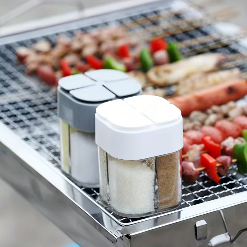 Portable Seasoning Jar - Durable Plastic With Lid, Ideal For Camping, Outdoor Adventures, Picnics & BBQs