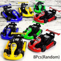 8pcs Mini Pull-Back Racing Cars, Colorful Cartoon Toy Cars