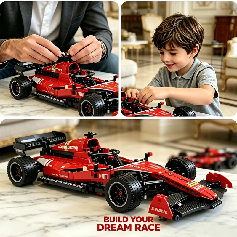 1:14 Scale Red Sports Car Building Blocks Toy