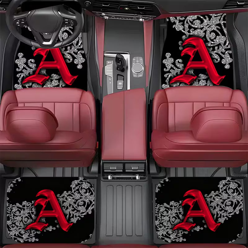 Car Mats - 4pcs Set Design - Durable Carpet-style Mats Suitable for Saloon Cars, SUVs and Trucks - Year-round Protection for Your Vehicle's Interior