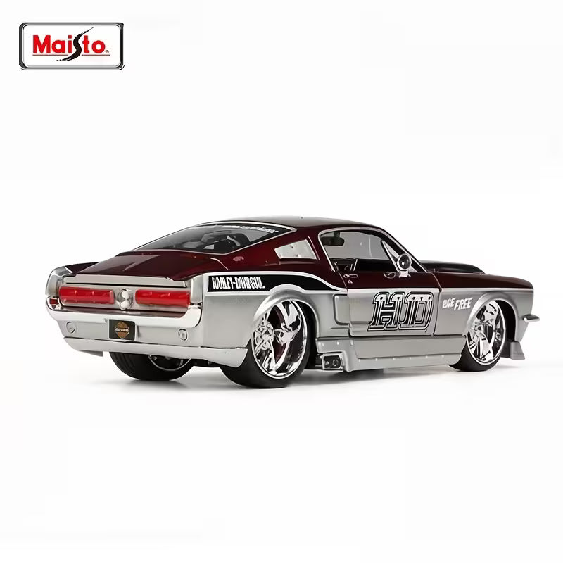 Maisto 1:24 1967 Ford Mustang GT Modified Alloy Car Model Diecast Metal Toy Sports Car Model Simulation Collection Children Gift