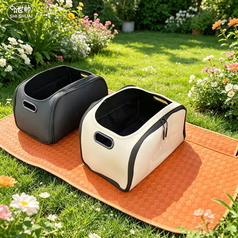 Luxurious High-Quality PU Leather Multi-Functional Large-Capacity Car Storage Box