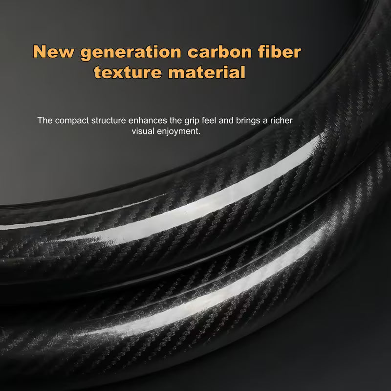 1pc Car Fiber Leather Grain Steering Wheel Cover, Sports Style Car Steering Wheel Cover Fiber Leather Grain, Non-Slip Sweat-Absorbing,