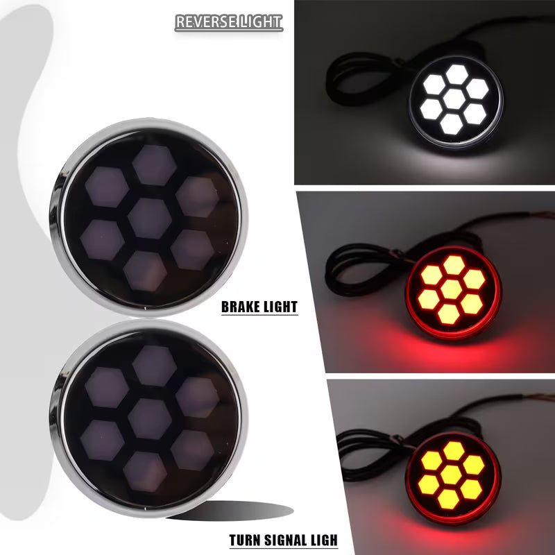 2pcs Smoked LED Rear Bumper Reflectors Fog Brake Tail Light Lamps Compatible with for TOYOTA for SCION IQ 2011-2016, Sienna 2011, Corolla 2009-2010