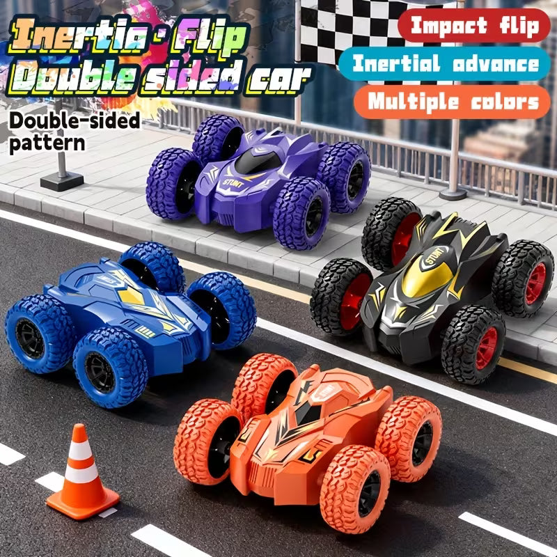 8pcs 360° Rotating Stunt Cars, Friction Powered Toy Cars