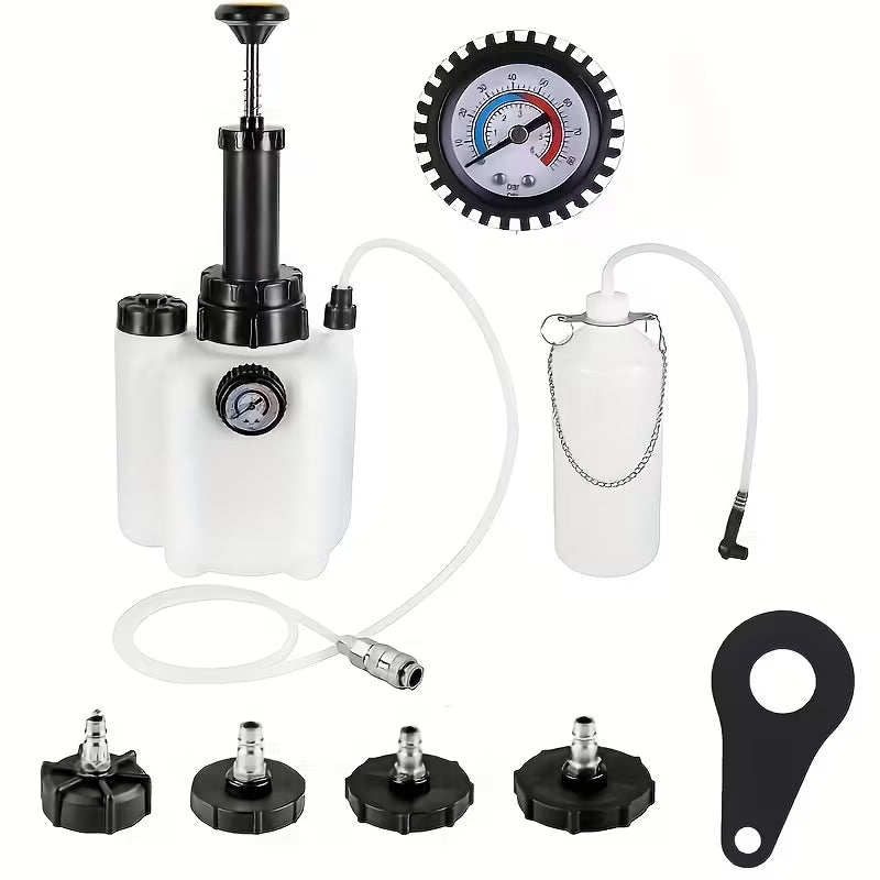 Three-Liter Manual Brake Oil Replacement Kit with Four Different Adapter Models, Suitable for Most Car Models, Simple And Quick