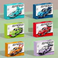 [Miniature Car Blocks] 6pcs Miniature Car Building Blocks, Small Particle Toy Speed Pull Back Car Model