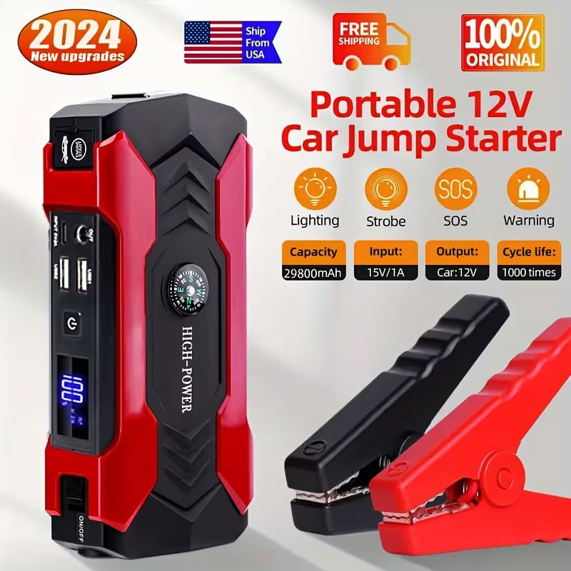 Car Jump Starter, 7000A Peak Car Battery Charger, Jump Box Jumper Battery Pack (up To 2.64gal Gas Or