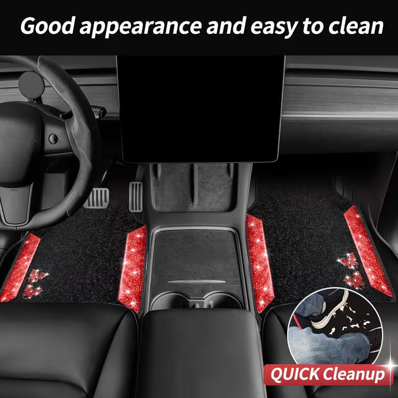 4pcs All-Weather Car Floor Mats - Durable Polyamide Non-slip And Easy To Clean,Univ ersal Car Mats For Sedans And SUVs,