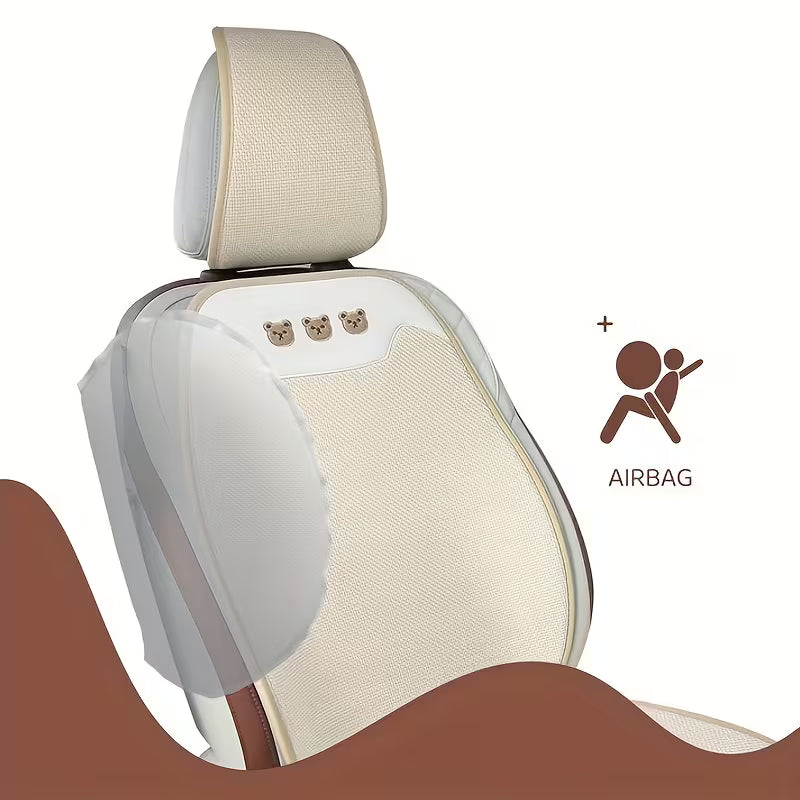 Car Seat Cushion / Cute Three Bears Car Seat Covers / Cartoon Summer Seat Cushion
