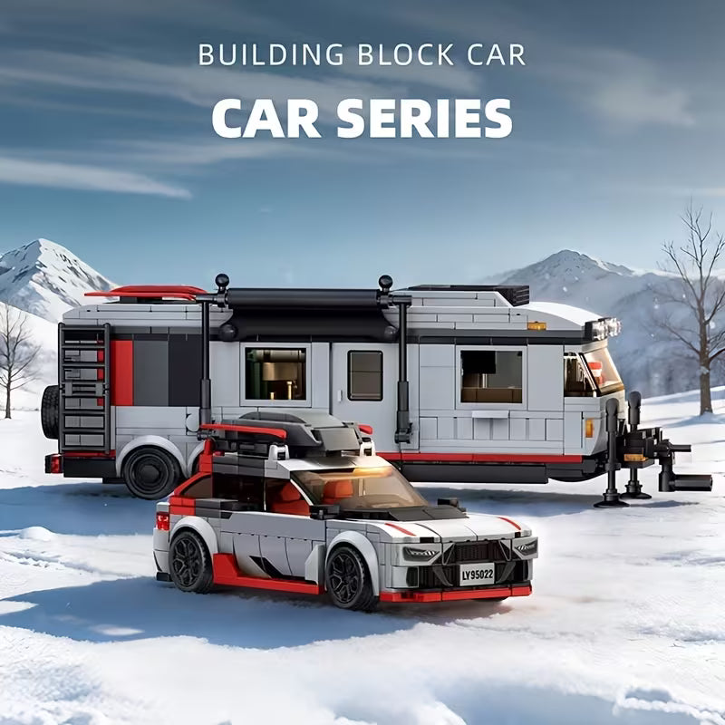 1294PCS Camper Trailer & Supercar Building Blocks Set