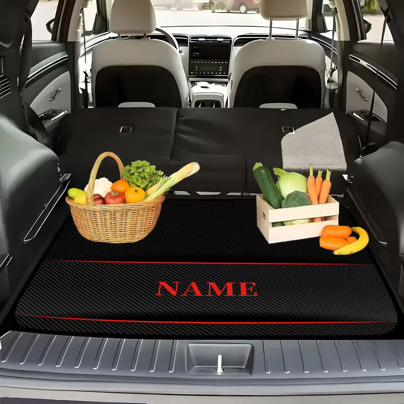 1pc Customizable Car Trunk Mat • Personalized Name & 1pc Customizable Car Trunk Mat • Personalized Name & Anniversary • Stylish Striped DesignAnniversary • Stylish Striped Design