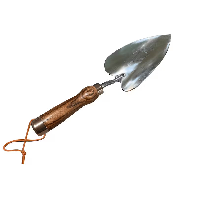 1pc Heavy-Duty Stainless Steel Garden Spade, Heart-Shaped Blade, White Ash Wooden Handle, Corrosion-Resistant