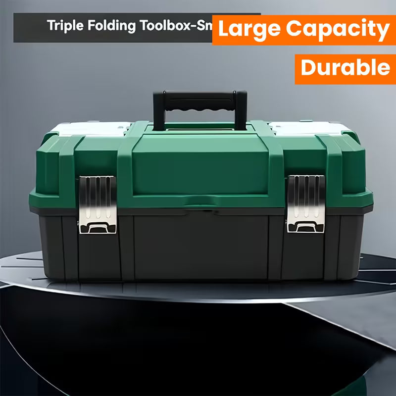Large Plastic Tool Box Organizer | Multi-Layer Portable Storage Box for Tools & Small Parts