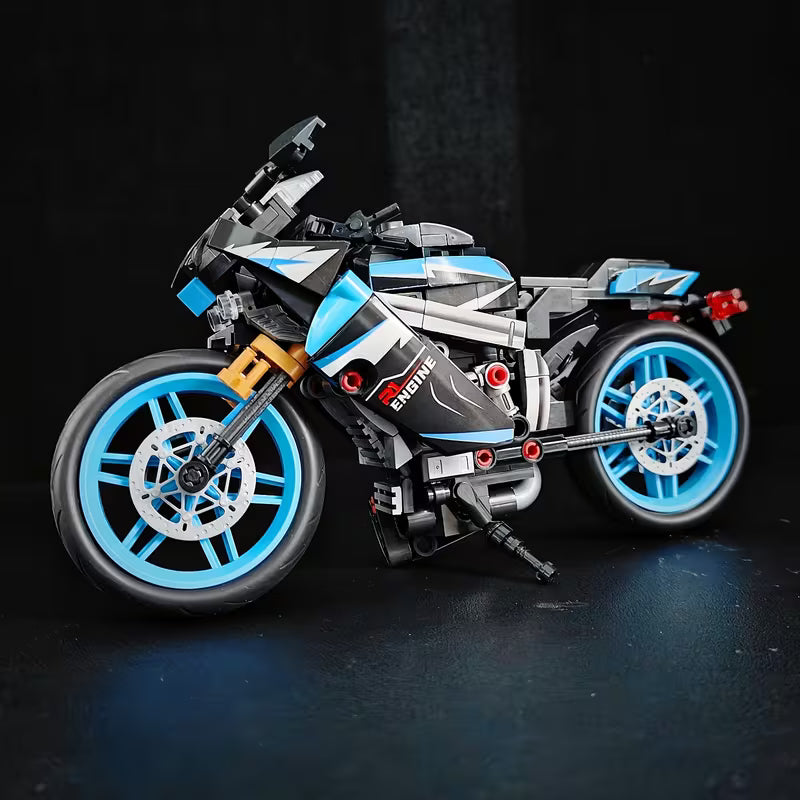 Motorcycle Model Children's Toy, Puzzle Puzzle Small Particle Building Blocks, Mini Motorcycle Building Blocks Ornament, Birthday Gift, Christmas Gift