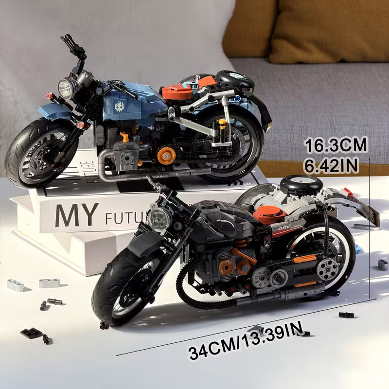 Motorcycle Building Blocks Set, STEM Education Learning Toys, Creative DIY Blocks, Collectible Models, Surprise Gift for Children