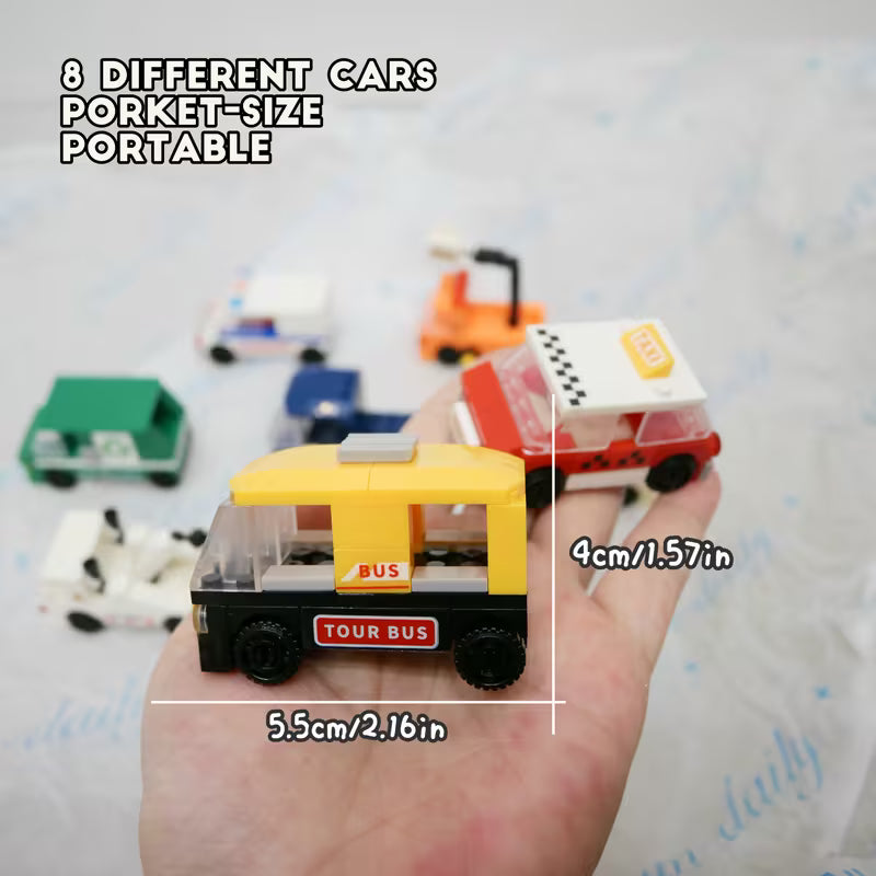 8pcs City Vehicle Building Blocks Set
