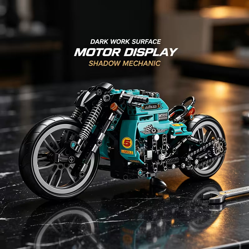 1030 PCS Cool Motorcycle Building Blocks, Mechanical Model Kit