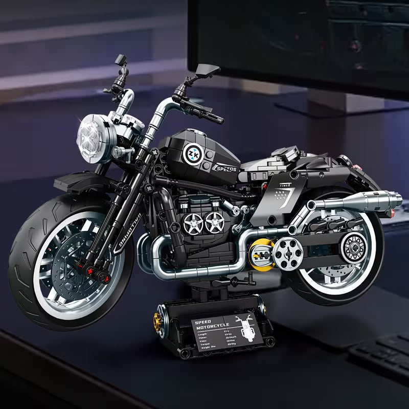 Classic Motorcycle Building Blocks Set Motorbike Model Kits Bricks Gifts