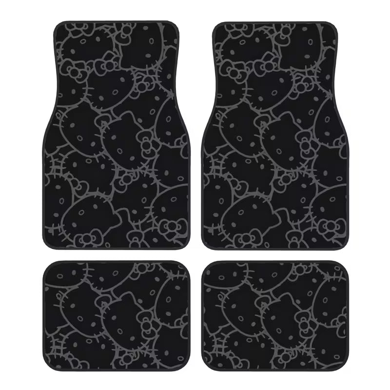 Sanrio Officially Licensed Hello Kitty 4pcs Universal Car Anti-Slip MatsAdorable Car Interior Accessories, Slip-Resistant