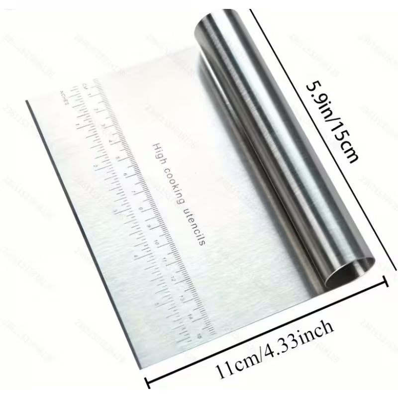 Stainless Steel Kitchen Spatula and Dough Tools - Durable Dough Cutter and Bread Cutter