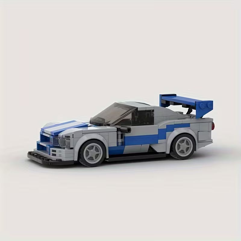 332pcs Classic Car Building Blocks | Retro Small Bricks MOC City Model Toys, Creative Car Model Toolkit, Christmas Gifts, ABS Building Set, Colors: and Grey