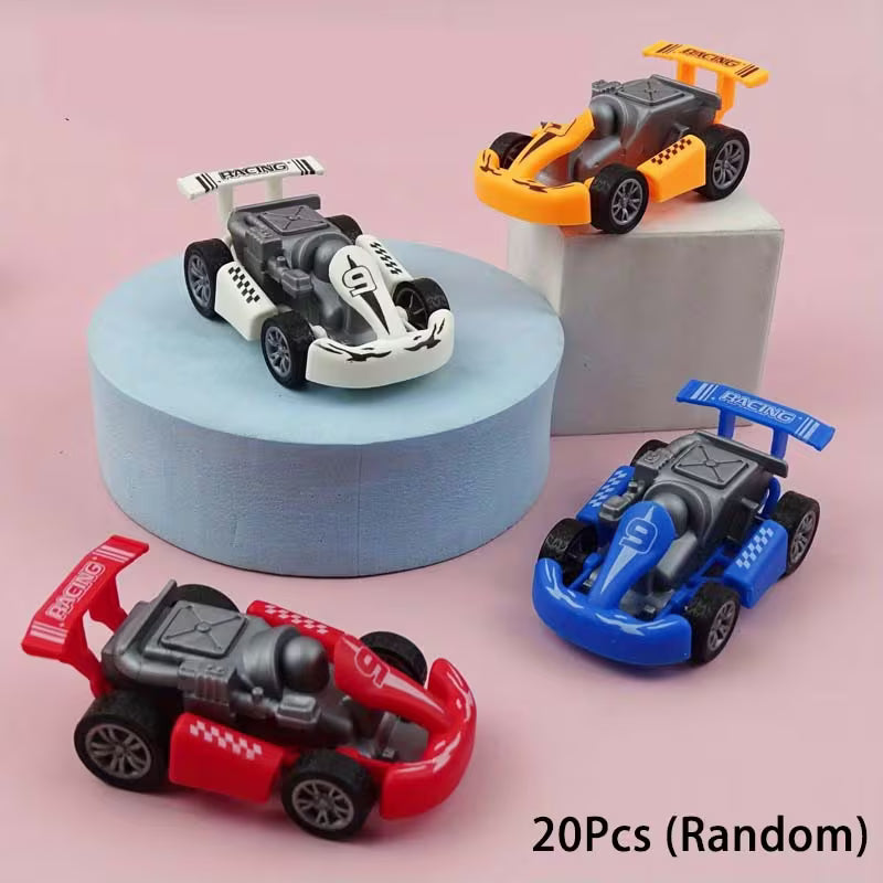 20Pcs Random Mini Race Car Toys, No Battery Required, Funny Novelty Party Favors for Kids