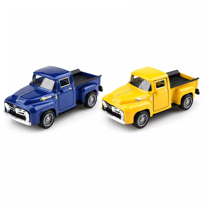 [Best Gifts] 2pcs Classic Retro Alloy Cars, 1:38 Scale Toy Cars, Desktop Decorations, Best Gifts, Pearlescent Packaging