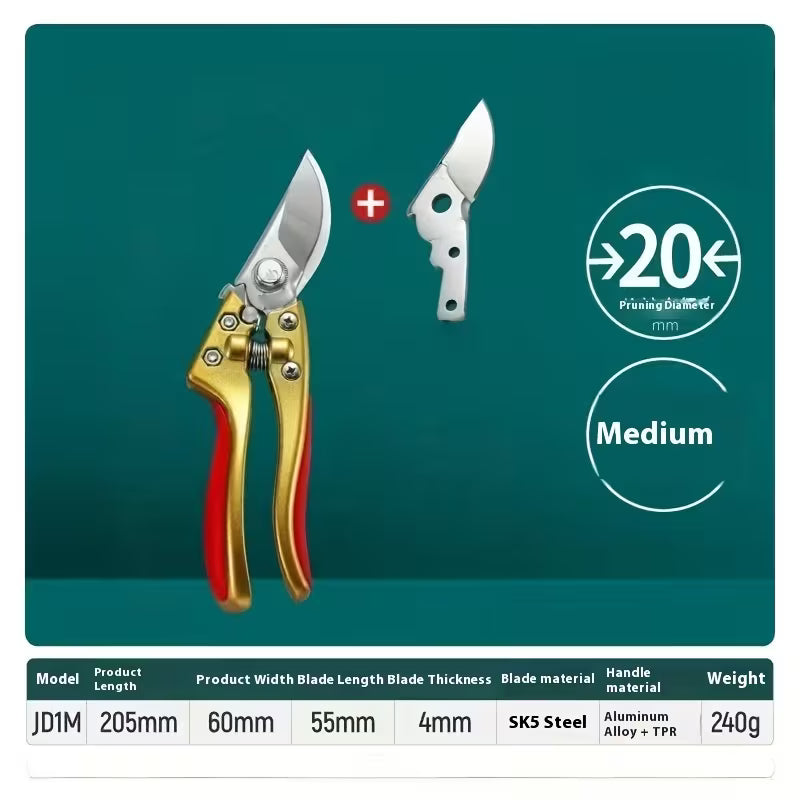 2pcs Japanese High Carbon Steel Fruit Tree Pruning Shears, Professional Garden Scissors, Bonsai & Orchard Scissors