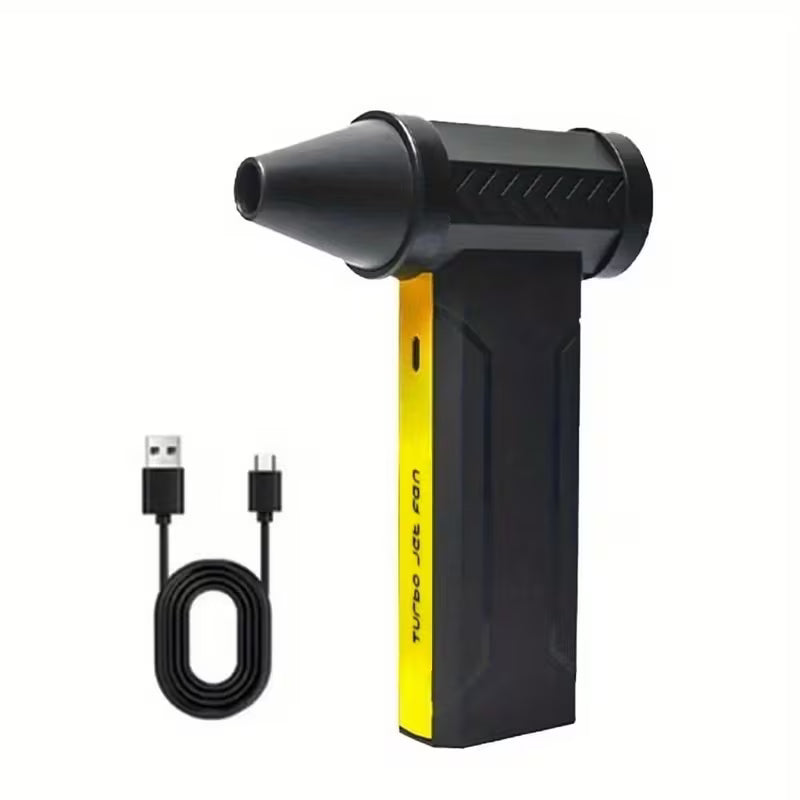 145000RPM Portable Turbine Powerful Fan, 3-Speed Cordless Air Blower, Rechargeable with 2*5000Mah Battery,