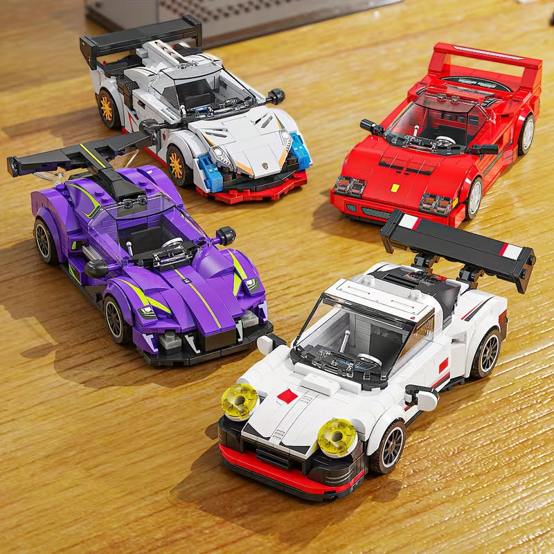 322PCS 6+ Car Model Building Blocks with Display Box
