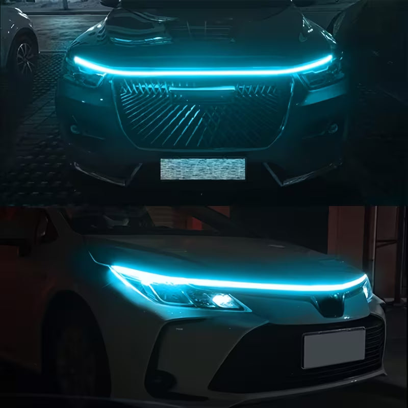 Car Front Cover Light, Car Decorative Light, Car Neon Light Engine Hood Light Strip