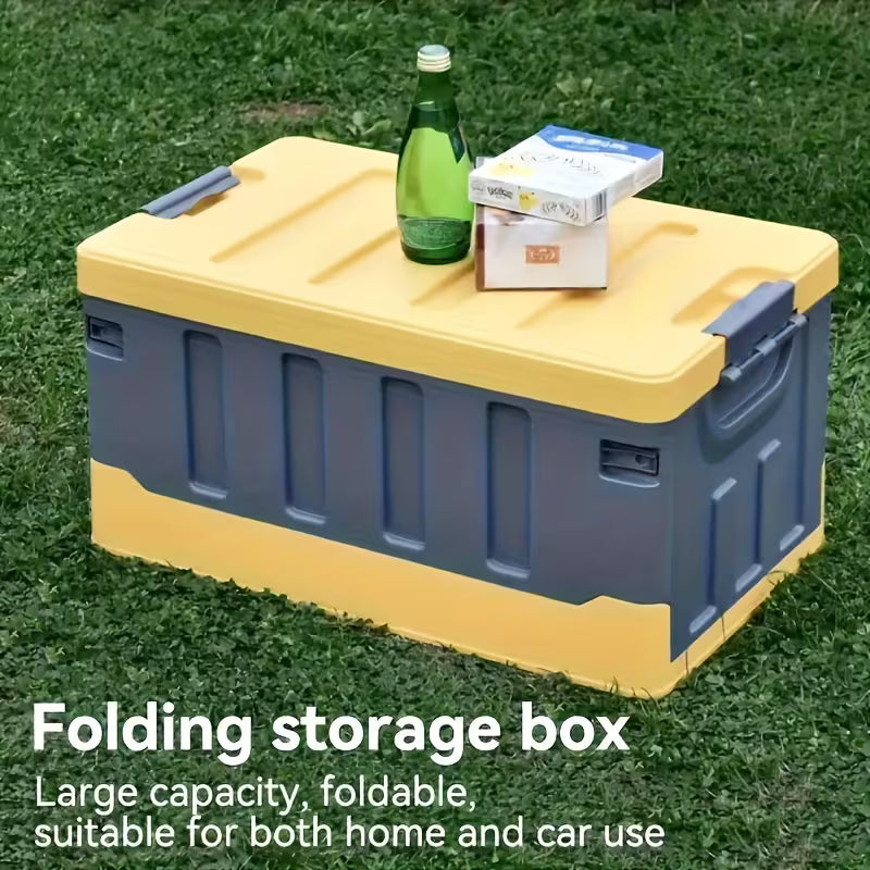 9.25gal/15.85gal Large-Capacity Outdoor Storage Box, Foldable Outdoor Storage Container, Collapsible Storage Bin
