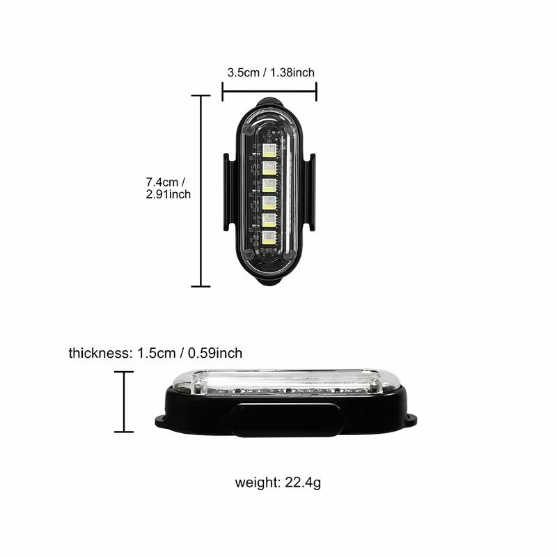 5pcs RGB Rechargeable Running Rooftop Lights for Trucks, Marker Lights for Bicycle, Car & Picku