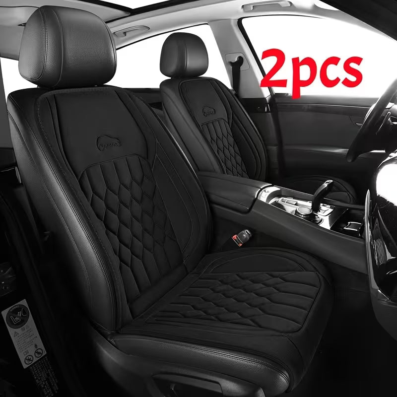 2pcs Front Driver And Passenger Universal Car Seat Cushions, All-Season Warm And Comfortable, Protecting Original Car Seats Good Item,