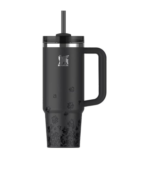 40oz Insulated Travel Tumbler – Black Stainless Steel Cup