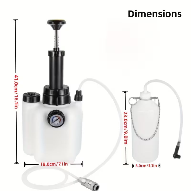 Three-Liter Manual Brake Oil Replacement Kit with Four Different Adapter Models, Suitable for Most Car Models, Simple And Quick