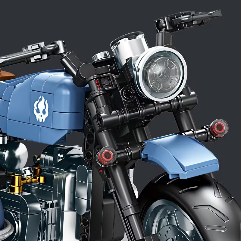 [Boys' Birthday Gift] Retro Tricycle Motorcycle Building Blocks